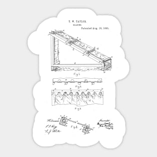 Glazing Vintage Patent Hand Drawing Sticker